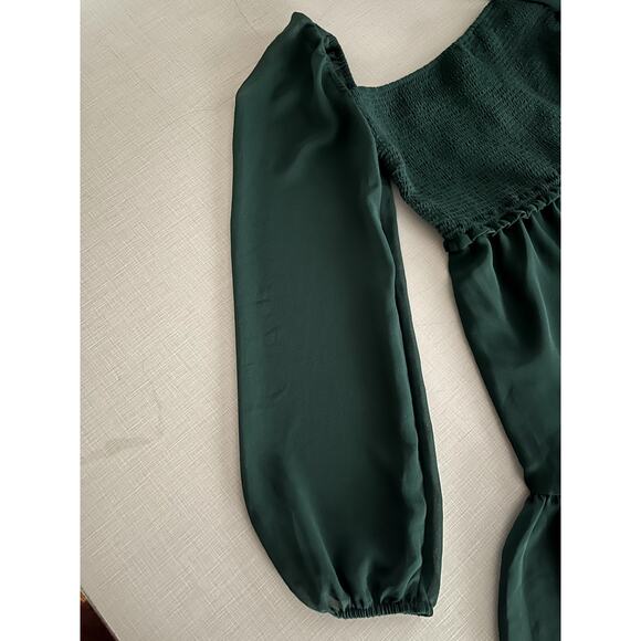 Aritzia Wilfred Sz S Tempest Dress Square Neck Sheer Holiday Party Romantic Airy - Picture 8 of 13